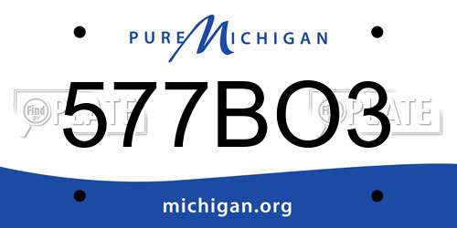 577BO3 Michigan License Plate