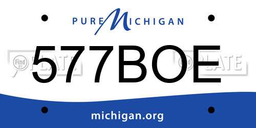 577BOE Michigan License Plate
