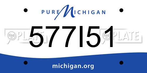 577I51 Michigan License Plate