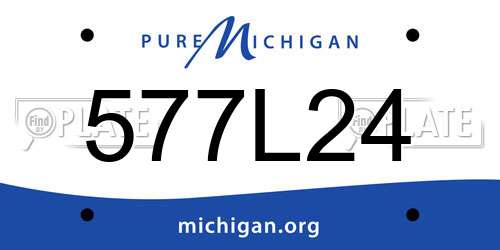 577L24 Michigan License Plate