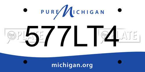 577LT4 Michigan License Plate