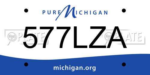 577LZA Michigan License Plate