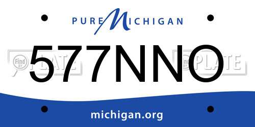 577NNO Michigan License Plate