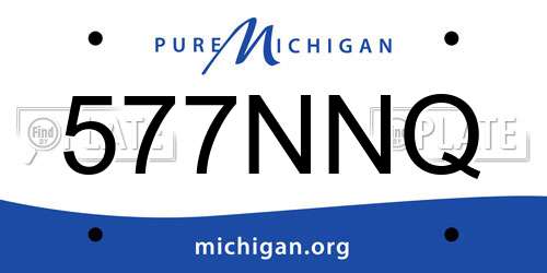 577NNQ Michigan License Plate