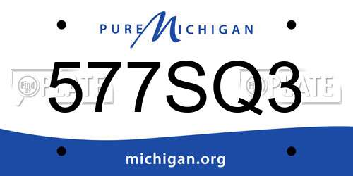 577SQ3 Michigan License Plate