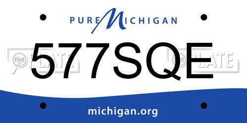 577SQE Michigan License Plate