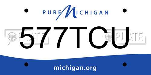 577TCU Michigan License Plate
