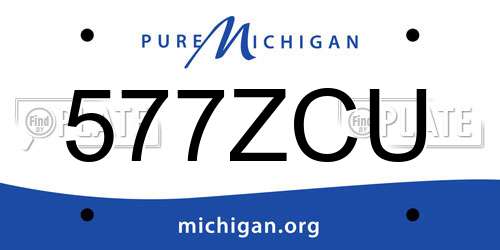 577ZCU Michigan License Plate