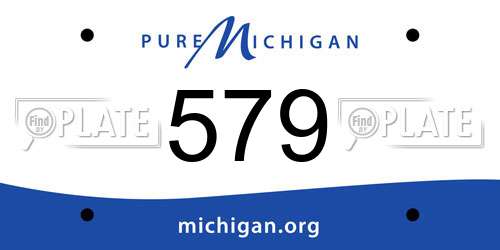 579 Michigan License Plate