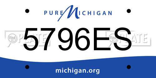 5796ES Michigan License Plate