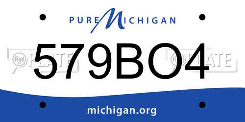 579BO4 Michigan License Plate