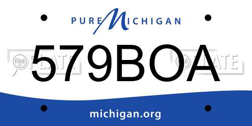 579BOA Michigan License Plate