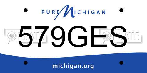 579GES Michigan License Plate