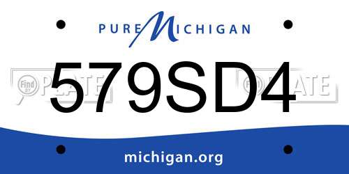 579SD4 Michigan License Plate