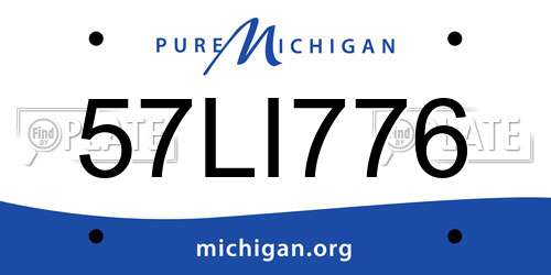 57LI776 Michigan License Plate