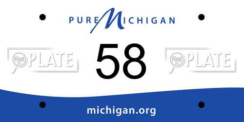 58 Michigan License Plate