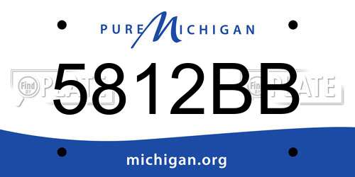 5812BB Michigan License Plate