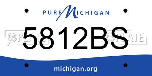 5812BS Michigan License Plate