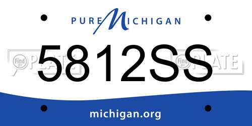 5812SS Michigan License Plate