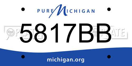 5817BB Michigan License Plate