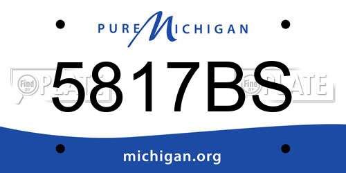 5817BS Michigan License Plate