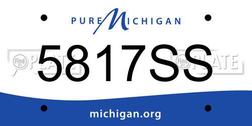 5817SS Michigan License Plate