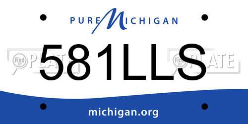581LLS Michigan License Plate