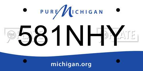 581NHY Michigan License Plate