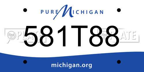 581T88 Michigan License Plate