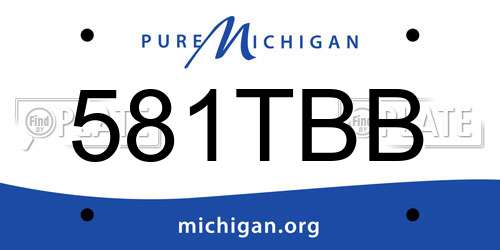 581TBB Michigan License Plate