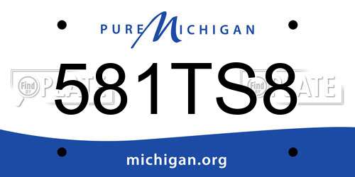 581TS8 Michigan License Plate