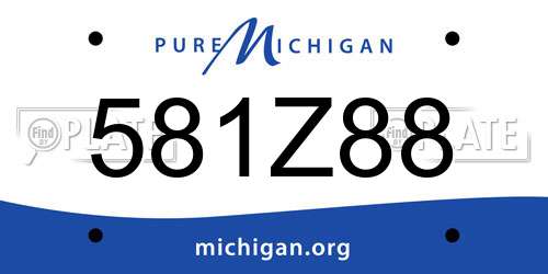 581Z88 Michigan License Plate