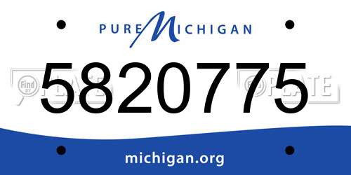 5820775 Michigan License Plate