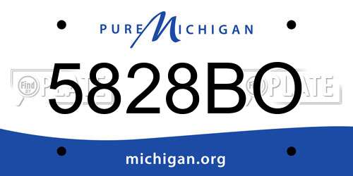 5828BO Michigan License Plate