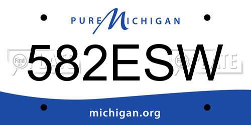 582ESW Michigan License Plate
