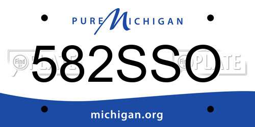 582SSO Michigan License Plate