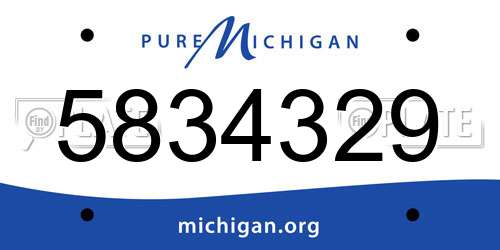 5834329 Michigan License Plate