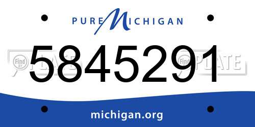 5845291 Michigan License Plate
