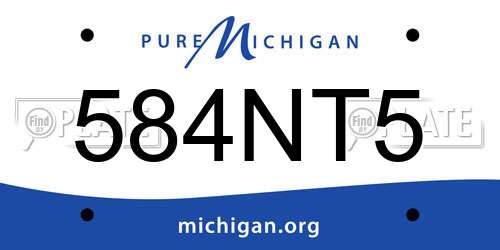 584NT5 Michigan License Plate