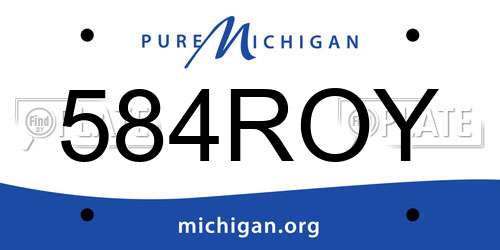584ROY Michigan License Plate