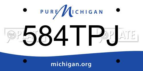 584TPJ Michigan License Plate