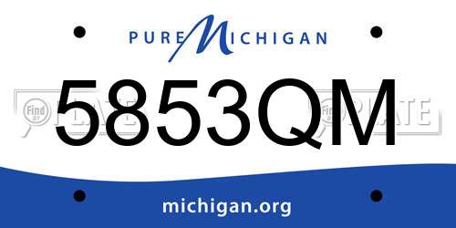5853QM Michigan License Plate