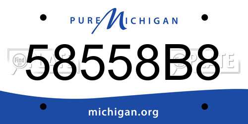 58558B8 Michigan License Plate