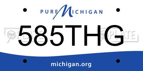 585THG Michigan License Plate