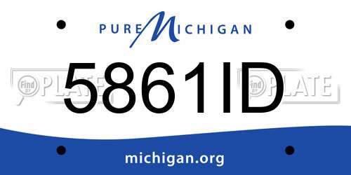5861ID Michigan License Plate