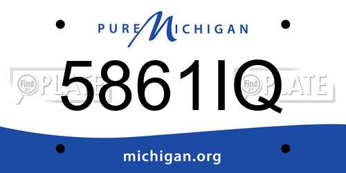 5861IQ Michigan License Plate