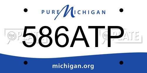 586ATP Michigan License Plate