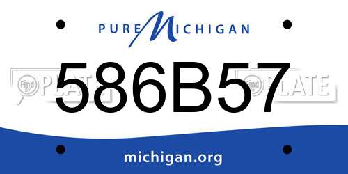 586B57 Michigan License Plate
