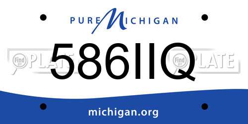 586IIQ Michigan License Plate