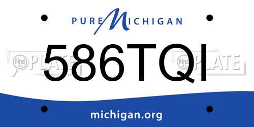 586TQI Michigan License Plate